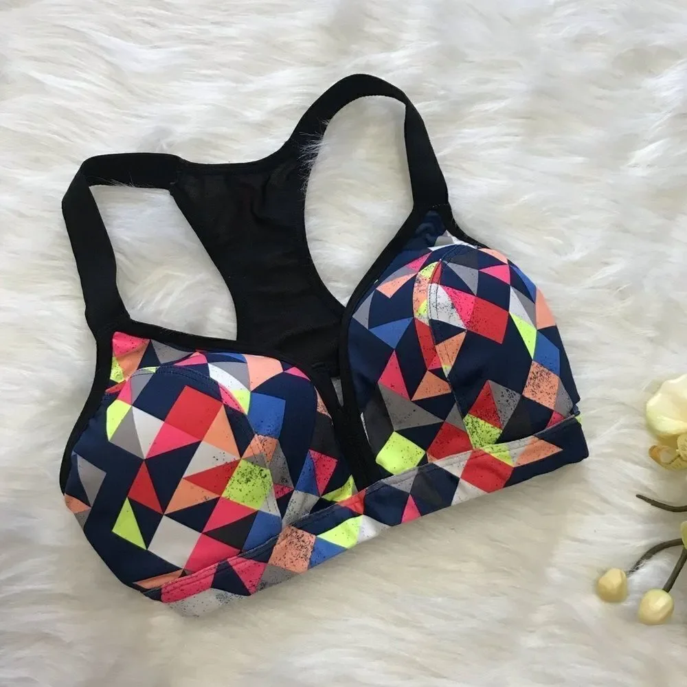 Maurice’s All in‎ Motion Sports Bra XS multicolored Strappy back